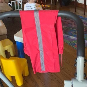 Large drawstring two-tone pants